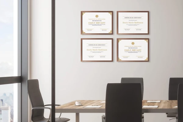 Certificate framing services in Al Quoz Dubai by Infinity Art & Frames